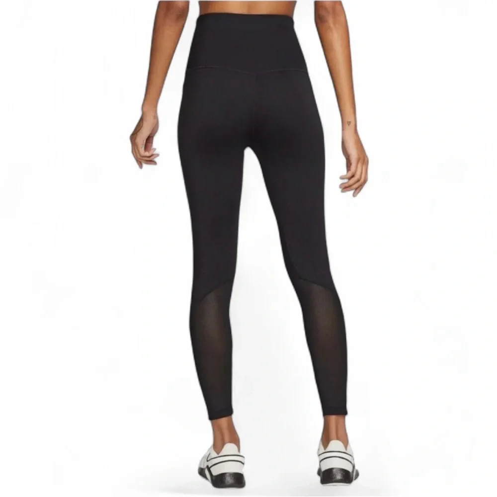 NIKE ONE Women TIGHT & DRI FIT HIGH RISE Yoga 7/8Leggings-Black - Picture 5 of 14